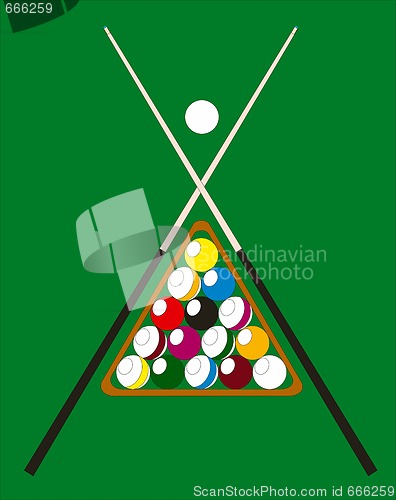 Image of Billiard pool illustration