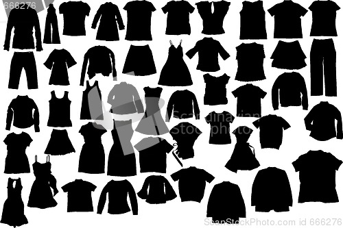 Image of Vector clothes silhuettes