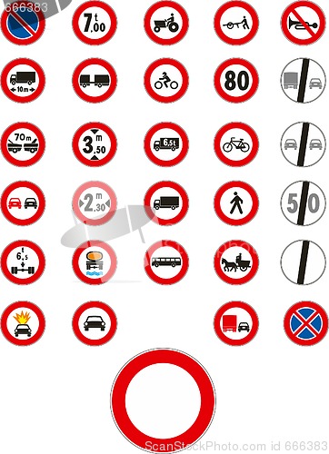 Image of Vector traffic signs