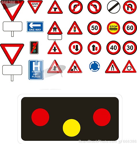 Image of Vector traffic signs