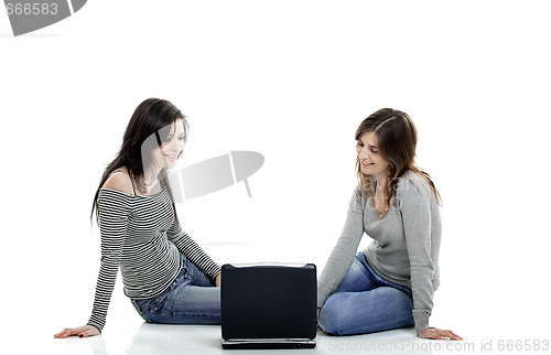 Image of Working with a Laptop