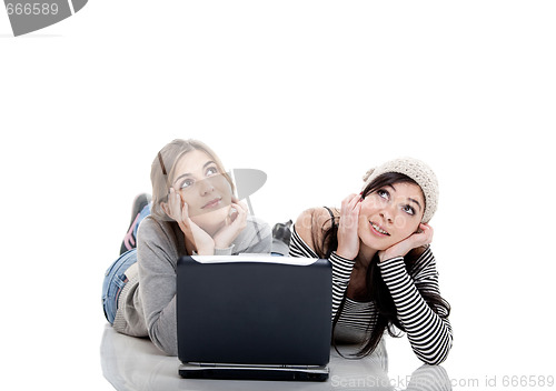 Image of Working with a Laptop