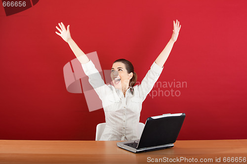 Image of Happy Businesswoman