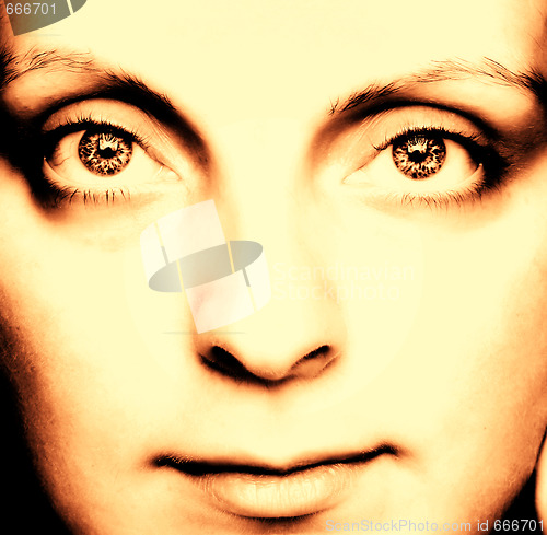 Image of Close-up of a beautiful girl's face