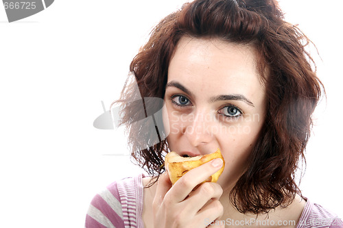 Image of Hungry woman