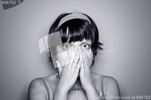 Image of woman sneezing