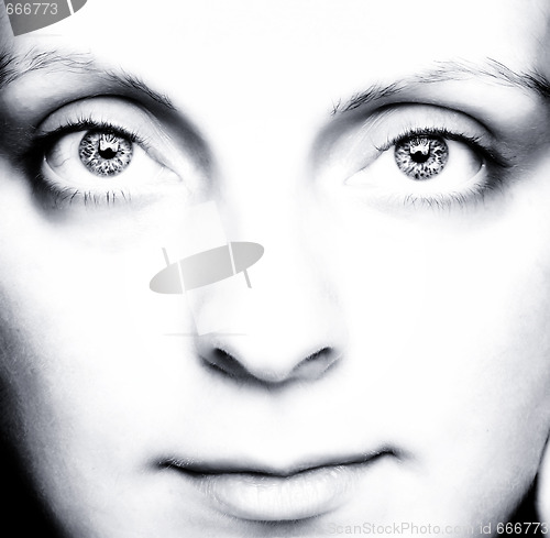 Image of Close-up of a beautiful girl's face