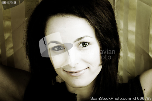 Image of Beautiful woman with great eyes.