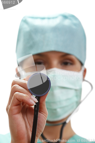 Image of Female doctor with stethoscope