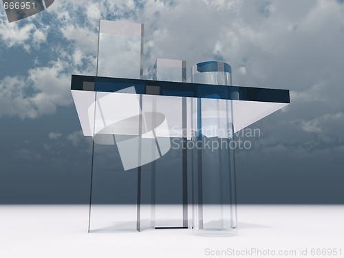 Image of abstract glass tower