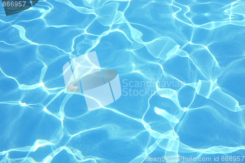 Image of blue water in the pool