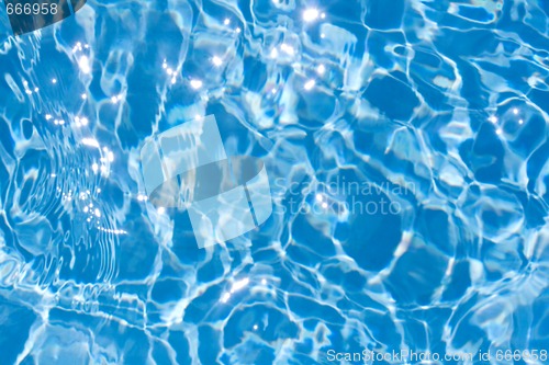 Image of blue water in the pool