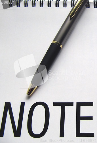 Image of Note with Pen