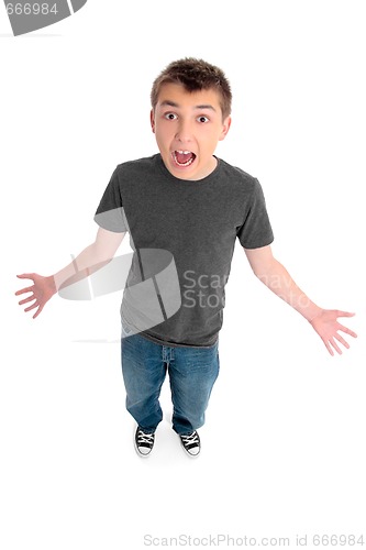 Image of Screaming yelling boy