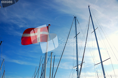 Image of Flag and masts 