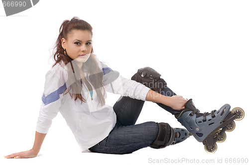Image of woman in roller skates