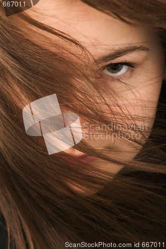 Image of young woman close-up portrait