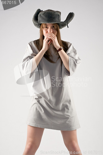 Image of woman in funny hat