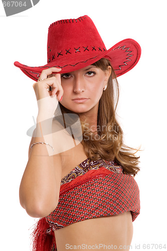 Image of girl in a red hat