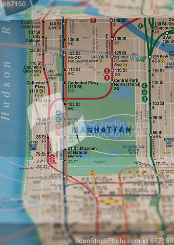 Image of New York subway map