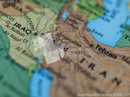 Image of Iraq Iran map