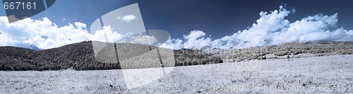 Image of Infrared panoramic landscape
