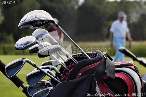 Image of close-up of a golf bag