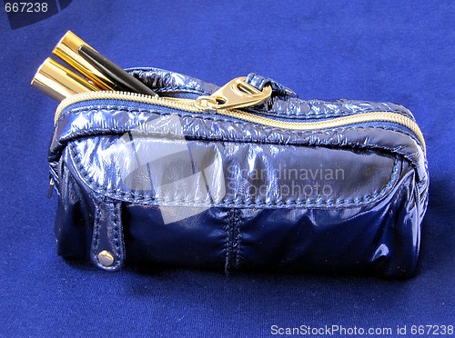 Image of Blue Makeup Bag