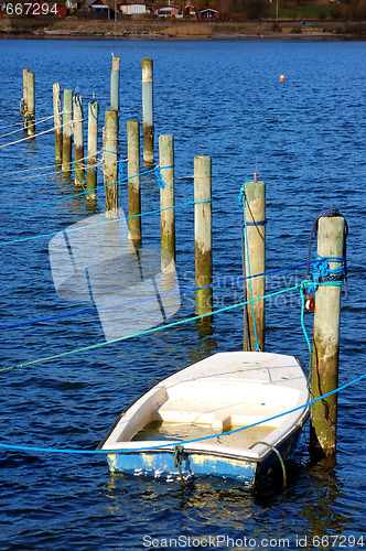 Image of moored dinghy