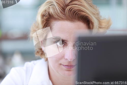 Image of Working on a computer