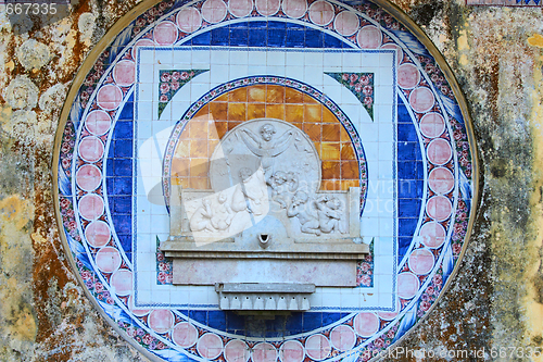 Image of vintage tiles from Sintra, Portugal