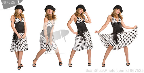 Image of beautiful girl in different images