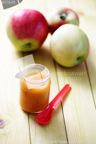 Image of baby food - apple