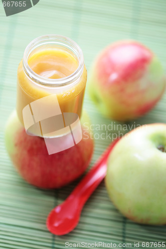 Image of baby food - apple