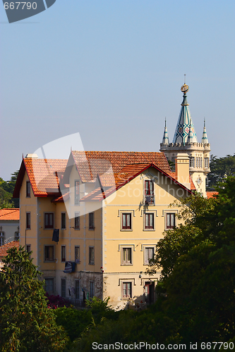 Image of  baroque tower castle of sintra's city hall