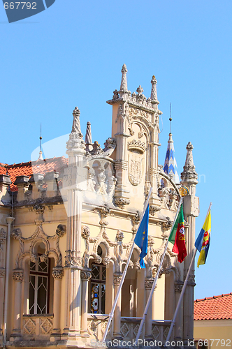 Image of  baroque tower castle of sintra's city hall