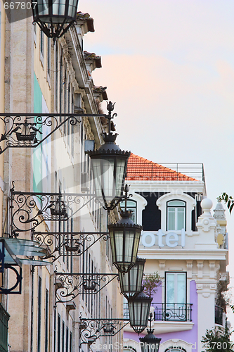 Image of traditional and residential building in Lisbon's downtown