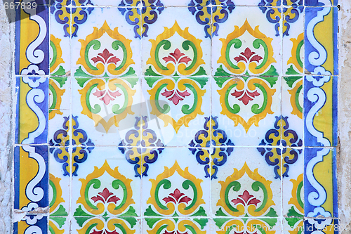 Image of Traditional ancient ceramics. Lisbon, Portugal