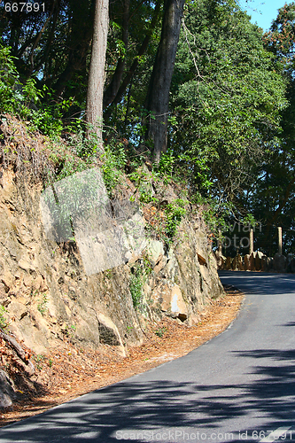 Image of deserted rural country road  	 