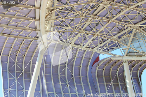 Image of modern roof structure, lisbon station