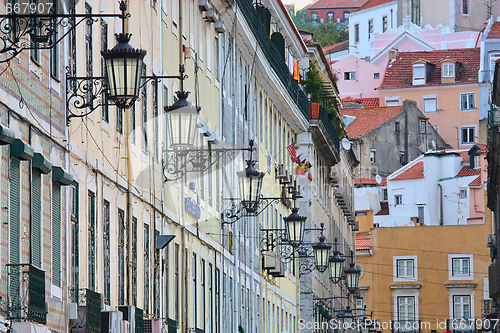 Image of traditional and residential building in Lisbon's downtown