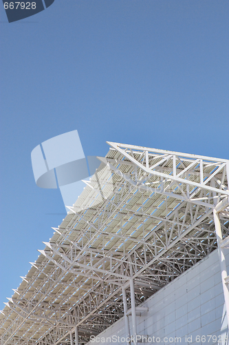 Image of modern roof structure, lisbon station