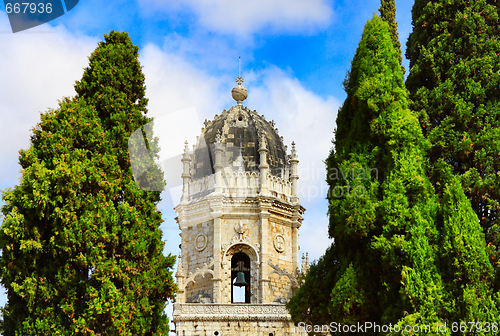 Image of  Jeronimos Monastery in Belem quarter, Lisbon, Portugal.