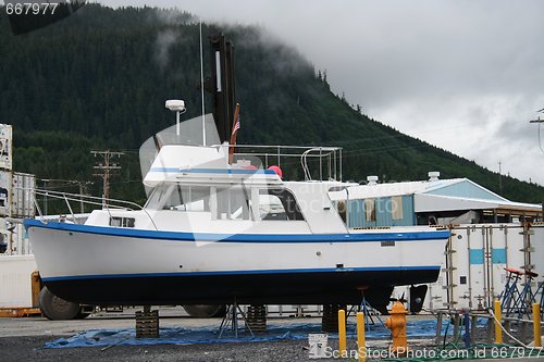 Image of Boat in Dry Dock