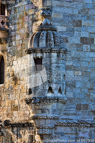 Image of detail from belem tower, lisbon, portugal