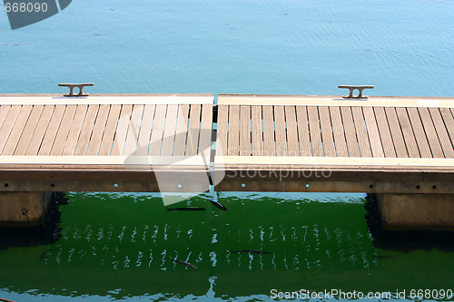 Image of Wooden pier by the sea