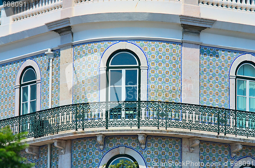 Image of traditional and residential building in Lisbon's downtown