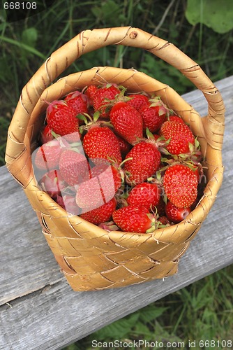 Image of basket of the strawberries