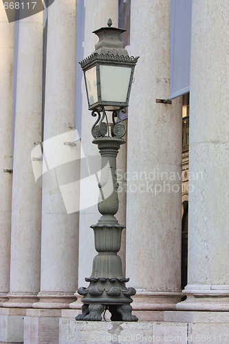 Image of Typical metal street lamp at Lisbon