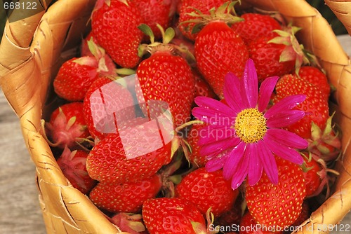 Image of basket of the strawberries